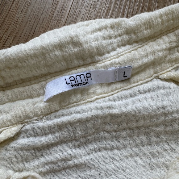 Cream Button-Down Dress - Picture 3 of 3